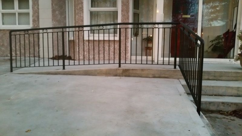 Wrought iron safety handrails